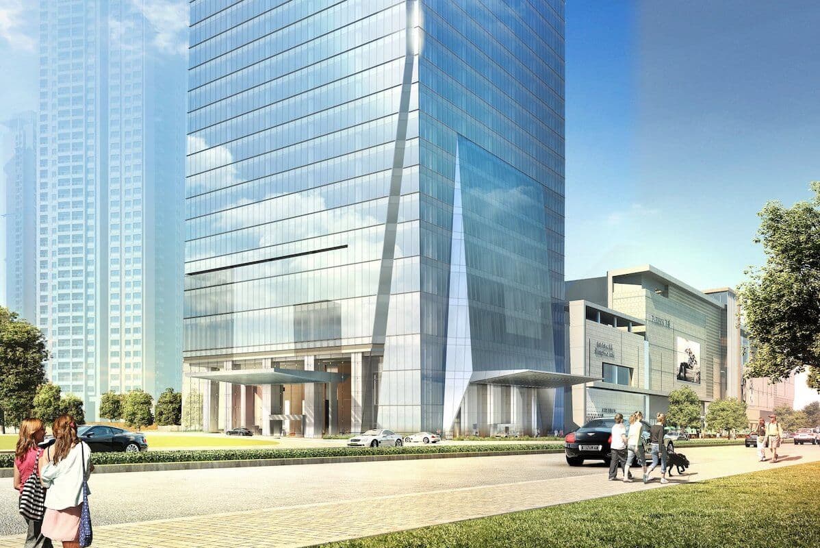 A 403-metre hotel and office tower in Nanning, completed in 2020; on the design team at Goettsch Partners as building architect.